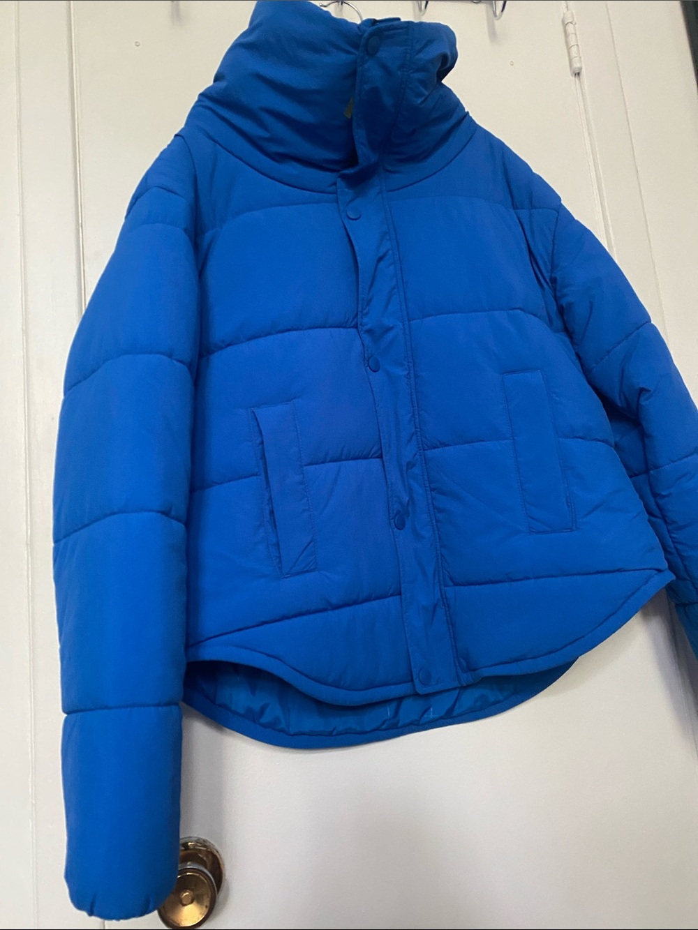 Burton Bright Blue Kids Puffer Jacket with High Collar